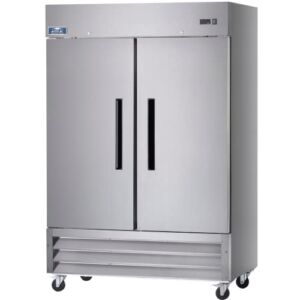 Arctic Air AF49 54″ Two Section Two Door Reach-in Commercial Freezer, 49 Cubic Feet, Stainlesss Steel, 115v