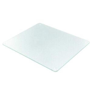 Vance 12 x 10 inch Clear Surface Saver Tempered Glass Cutting Board | Best Kitchen Chopping Board for Food Prep | BPA-Free | Non-Porous