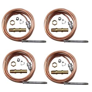 4 Pack 72″ Thermocouple Replaces Garland 1920401 Bakers Pride M1296X M1296A DCS 13007-2