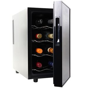 Koolatron Urban Series 8 Bottle Wine Cooler, Black, Thermoelectric Wine Fridge, 0.8 cu. ft. (23L), Freestanding Wine Refrigerator for Small Kitchen, Apartment, Condo, RV