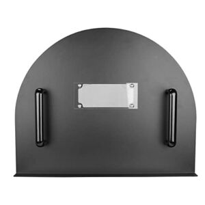 Karpevta Pizza Oven Door Stainless Steel Pizza Oven Door With Handle 25”X20” Black Fit Most Outdoor Commercial Ovens