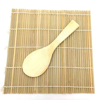 JapanBargain 3664, Sushi Making Kit Bamboo Roller Rolling Mat and Rice Paddle Scoop Set | The Storepaperoomates Retail Market - Fast Affordable Shopping
