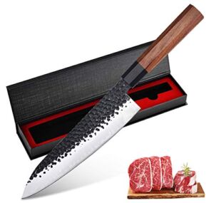 8 Inch Chef Knife Professional Japanese Chef Knife 3 layers 9CR18MOV Clad Steel Japanese Kitchen Knives Gyuto Knife Sushi Knife for Kitchen