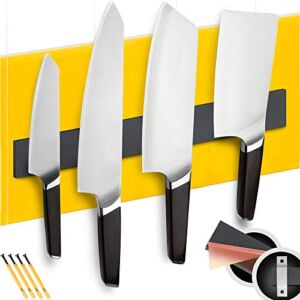 Magnetic Knife Strip 12 inch – Knife Magnetic Strip with Adhesive Backing – Use as Magnetic Knife Holder for Wall, Knife Rack, Knives Bar, Kitchen Utensil and Tool Holder, Knife Block and Organizer