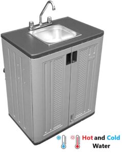 Concession Sinks – Standard Size Electric 1 Compartment with Hot Water for Food Vending Trailer, Hand Wash