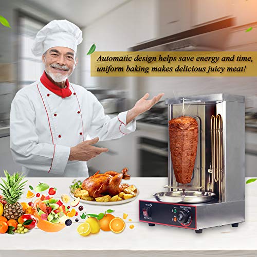 YOOYIST Electric Vertical Broiler Shawarma Doner Kebab Gyro Grill Machine with Meat Catch Pan | The Storepaperoomates Retail Market - Fast Affordable Shopping