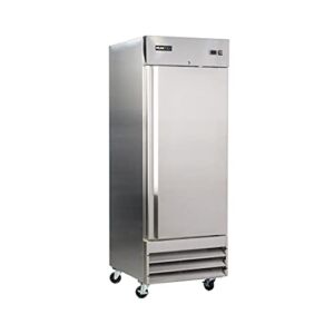 PEAKCOLD Single Door Commercial Reach In Stainless Steel Freezer, White Interior; 23 Cubic Ft, 29 Wide inch