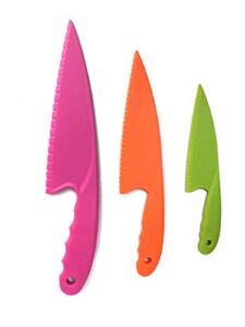 Plastic Kid Knives For Kids Toddler Children Cooking Safe Kitchen Knife Set For Cutting Lettuce Knife Salad Knives