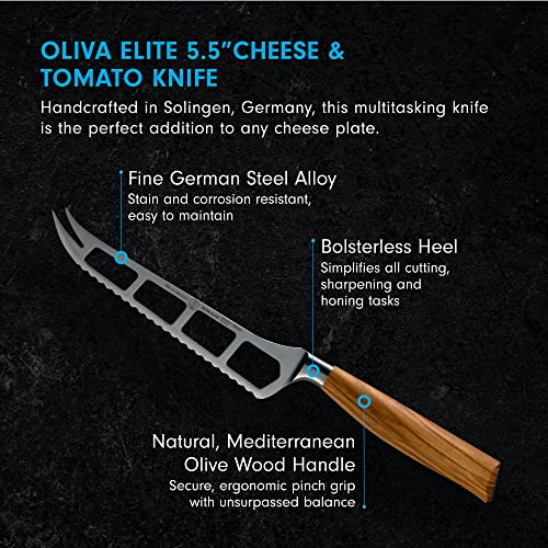 Messermeister Oliva Elite 5.5” Cheese & Tomato Knife – Fine German Steel Alloy Blade & Natural Mediterranean Olive Wood Handle – Rust Resistant & Easy to Maintain | The Storepaperoomates Retail Market - Fast Affordable Shopping