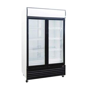 Procool Refrigeration Glass 2 Door Upright Display Beverage Cooler Merchandiser; 35 Cubic Ft., 45″ Wide
