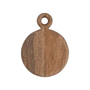 Creative Co-Op Mango Wood Mini Handle Cheese and Cutting Board, 6″ L x 5″ W x 1″ H, Natural