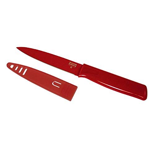 Kuhn Rikon Colori Utility Knife with Safety Sheath, 5 inch/12.70 cm Blade, Red | The Storepaperoomates Retail Market - Fast Affordable Shopping