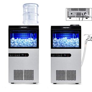 Artidy Commercial Ice Maker Machine, 100LBS/24H Clear Square Ice Cube,33LBS Ice Storage Capacity with Auto Clean and LED Temperature Display for Home,Restaurant,Bar,Coffee Shop,Kitchen