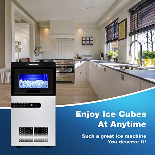 Artidy Commercial Ice Maker Machine, 100LBS/24H Clear Square Ice Cube,33LBS Ice Storage Capacity with Auto Clean and LED Temperature Display for Home,Restaurant,Bar,Coffee Shop,Kitchen | The Storepaperoomates Retail Market - Fast Affordable Shopping