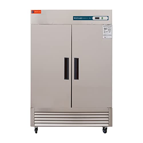 WESTLAKE Commercial Freezer 54″W 2 Door 2 Section Stainless Steel Reach-in Solid Door Upright Fan Cooling Freezer for Restaurant, Bar, Shop, etc 49 Cu.ft(Commercial Kitchen Equipment) | The Storepaperoomates Retail Market - Fast Affordable Shopping