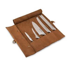 Hammer Stahl Barbecue Knife Roll Set – Includes Five Essential BBQ Knives – German Forged High Carbon Steel – Ergonomic Quad-Tang Pakkawood Handle