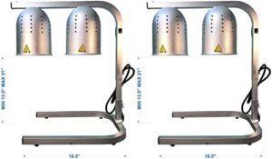 Avantco Commercial Portable W62 Heat Lamp Food Warmer 2-Bulb Free-Standing (2)