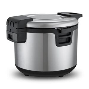 PYY Rice Warmer Commercial(Warm Function only, not a Cooker) Stainless Steel Exterior, Non-Stick Insert Pot-19 L/80CUP 110V