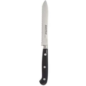 Serrated Utility Knife – MATTSTONE HILL 4.7″ Kitchen Knife, German Stainless Steel Vegetable Knife, Paring Knife, Triple Rivet Handle