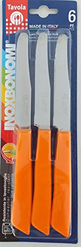 6 kitchen Knifes (Knives) – Italian Stainless Steel Vegetable/Steak/Table Knife Cutlery (Orange) | The Storepaperoomates Retail Market - Fast Affordable Shopping