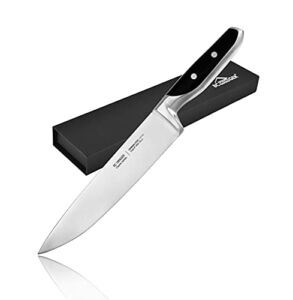 BC.HINGER 8 Inch Professional Chef Knife, German High-Carbon Stainless Steel Cutlery, Kitchen Knife with Ergonomic Handle and Gift Box, Full Tang, Ultra Sharp Blade,Suitable for Meat and Vegetable