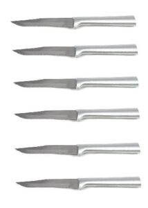 Rada Cutlery Serrated Steak Knife, Aluminum Handle, Pack of 6