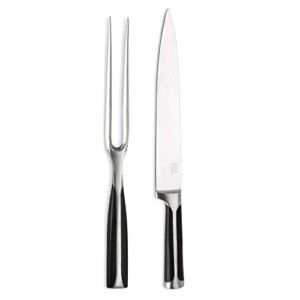 Kilajojo Chef Pro Stainless Steel Carving Knife and Fork Set