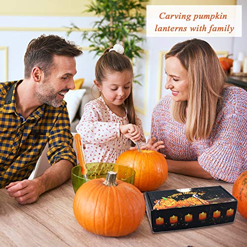 Halloween Pumpkin Carving Kit, 11 Pieces Pumpkin Carving Tools Sets with 12 Pumpkin LED Candles Lights, Professional Heavy Duty Stainless Steel Pumpkin Cutting Knife Supplies for Halloween Decoration | The Storepaperoomates Retail Market - Fast Affordable Shopping