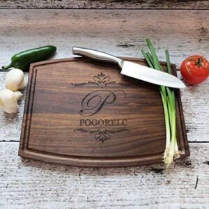 Personalized Wood Cutting Board – Walnut – Maple- Christmas -House Warming – Custom Wedding Gift – Unique