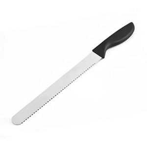 10Inch Stainless Steel Cake Knife Plastic Handle Baking Pastry Spatulas Serrated Bread Knife Kitchen Baking Tool