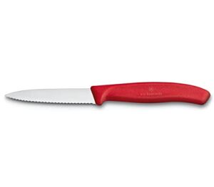 Victorinox VIC-6.7631 Swiss Classic Paring 3¼”” Serrated Spear Point Blade 5/8″” width at handle Red, multicolor, m