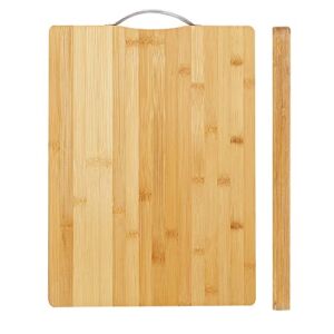 Natural Bamboo Cutting Board With Handle (Large（16×12inches）)