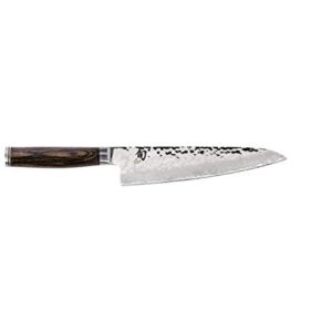 Shun Cutlery Premier Asian Cook’s Knife 7”, Gyuto-Style Chef’s Knife, Ideal for All-Around Food Preparation, Authentic, Handcrafted Japanese Knife, Professional Chef Knife