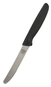 Black Kitchen Knife – 4.5” Steak and Vegetable Knife – Razor Sharp Curved Tip, Straight Edge – Color Coded Kitchen Tools by The Kosher Cook