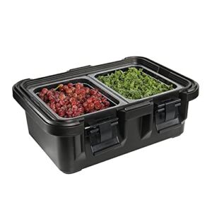 Pearington 22.4-L Wide-Top Loading Insulated Food Pan Carrier, Black