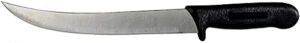 12” Cimiter Knife – Cozzini Cutlery Imports – Curved Blade Black Handle Butcher & Meat Knife (Black)
