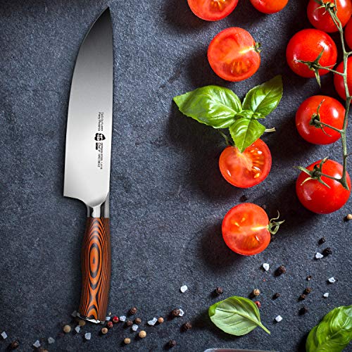 TUO Chef Knife Kitchen Knives Chefs Knife, High Carbon German Stainless Steel Cutlery Rust Resistant, Pakkawood Handle Luxurious Gift Box 8 inch Chopper Fiery Phoenix Series | The Storepaperoomates Retail Market - Fast Affordable Shopping