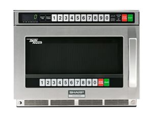 Sharp R-CD1200M – Commercial Microwave Oven, TwinTouch, 1200W, S/S, 17-1/2″W x 22-9/16″H x 13-5/8″D
