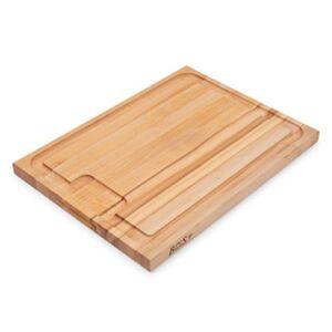 John Boos Block Au Jus Maple Cutting/Carving Board with Hand Grips and Sloping Juice Groove, 18 Inches x 24 Inches x 1.5 Inches