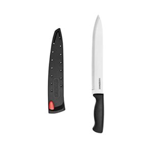 Farberware Edgekeeper Slicing Knife with Self-Sharpening Blade Cover, 8 Inch, Black