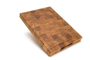 PYProjectEnd Grain Oak Wood Cutting Board 16×12 in Butcher Chopping Block (16×12)
