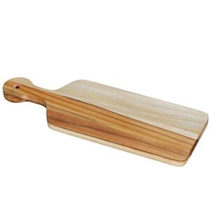 Thirteen Chefs Terra Teak Small Cheese Board and Cutting board with Handle, 17 inch