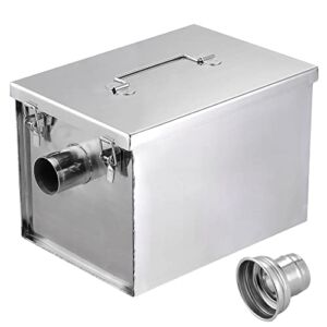 Yescom 8 Lbs Commercial Grease Trap Stainless Steel Interceptor 5GPM Restaurant Cafe