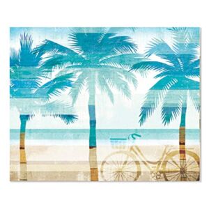 Cut N’ Funnel Beachscapes Designer Flexible Plastic Cutting Board Mat, 15″ x 11.5″, Made in the USA, Decorative, Flexible, Easy to Clean