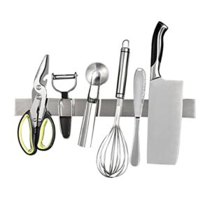 Orssay Magnetic Knife Holder for wall, 16 Inch Stainless Steel Strips Magnetic Knife Strip Bar Rack Block for Kitchen Utensil Holder, Art Supply Organizer & Tool Holder Strip, Home Kitchen Organizer