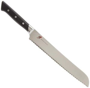 Miyabi Morimoto Edition Bread Knife, 9.5-inch, Black w/Red Accent/Stainless Steel