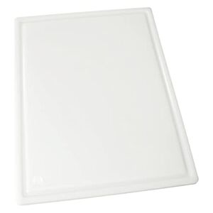 Winco Grooved Cutting Board, Medium, White