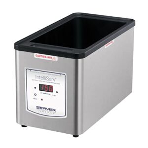 Server Products IntelliServ Countertop Food Pan Warmer, 6-Quart 1/3-Size Pan Capacity, Digital Temperature Control and Display, Stainless Steel, 86090