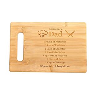 Fathers Day From Daughter or Son DAD Gift – Bamboo Cutting Board For Husband (D8)