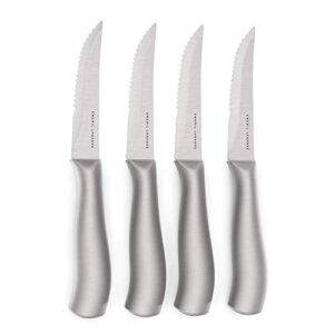 Emeril Lagasse 4-Piece 4.5” Stainless Steel Steak Knife Set – Slice Effortlessly through Fruits, Meats, & Veggies